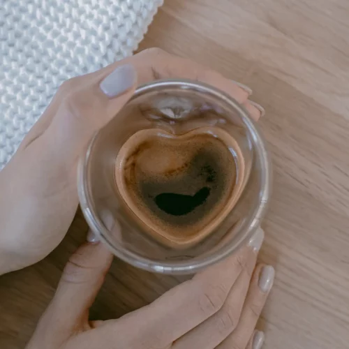 Dubbelwandig glas in hartvorm voor espresso koffie 150ml. | Eulenschnitt 1