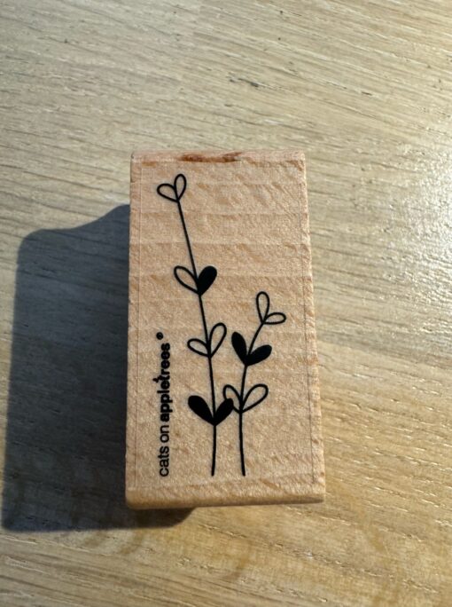 Stempel takjes met blaadjes | Cats on Appletrees