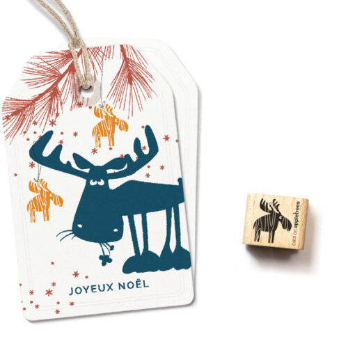 Stempel met kerstboom eland | Cats on Appletrees