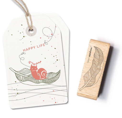 Stempel blad ovaal groot | Cats on Appletrees