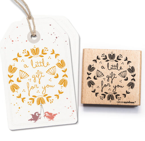 Stempel bloemenkrans Little gift | Cats on Appletrees