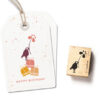 Stempel vogel Fred met bloem stempelidee | Cats on Appletrees