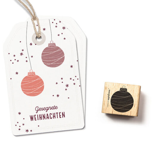 Stempel kerstbal middel groot | Cats on Appletrees