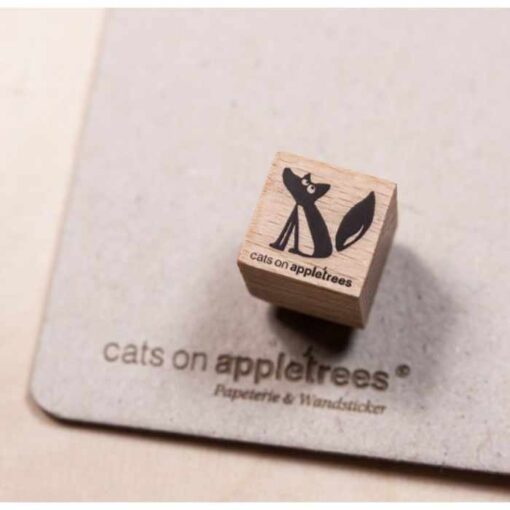 Stempel Mini zittende vos | Cats on Appletrees